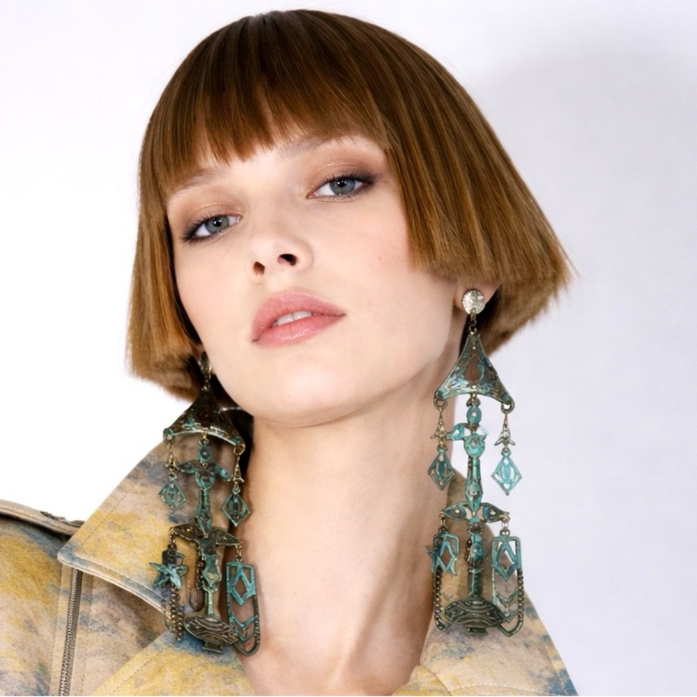 Statement Boho Wind Chime Dangler Earrings